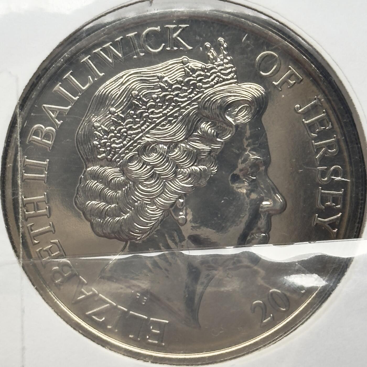 ＜小葵钱铺＞第67期·克朗币·银币场·满200包邮，不寄存·12月15日发货 〈邮币封〉泽西岛2011年皇家军人退伍协会成立90周年·残疾退伍军人5镑克朗型彩色纪念币