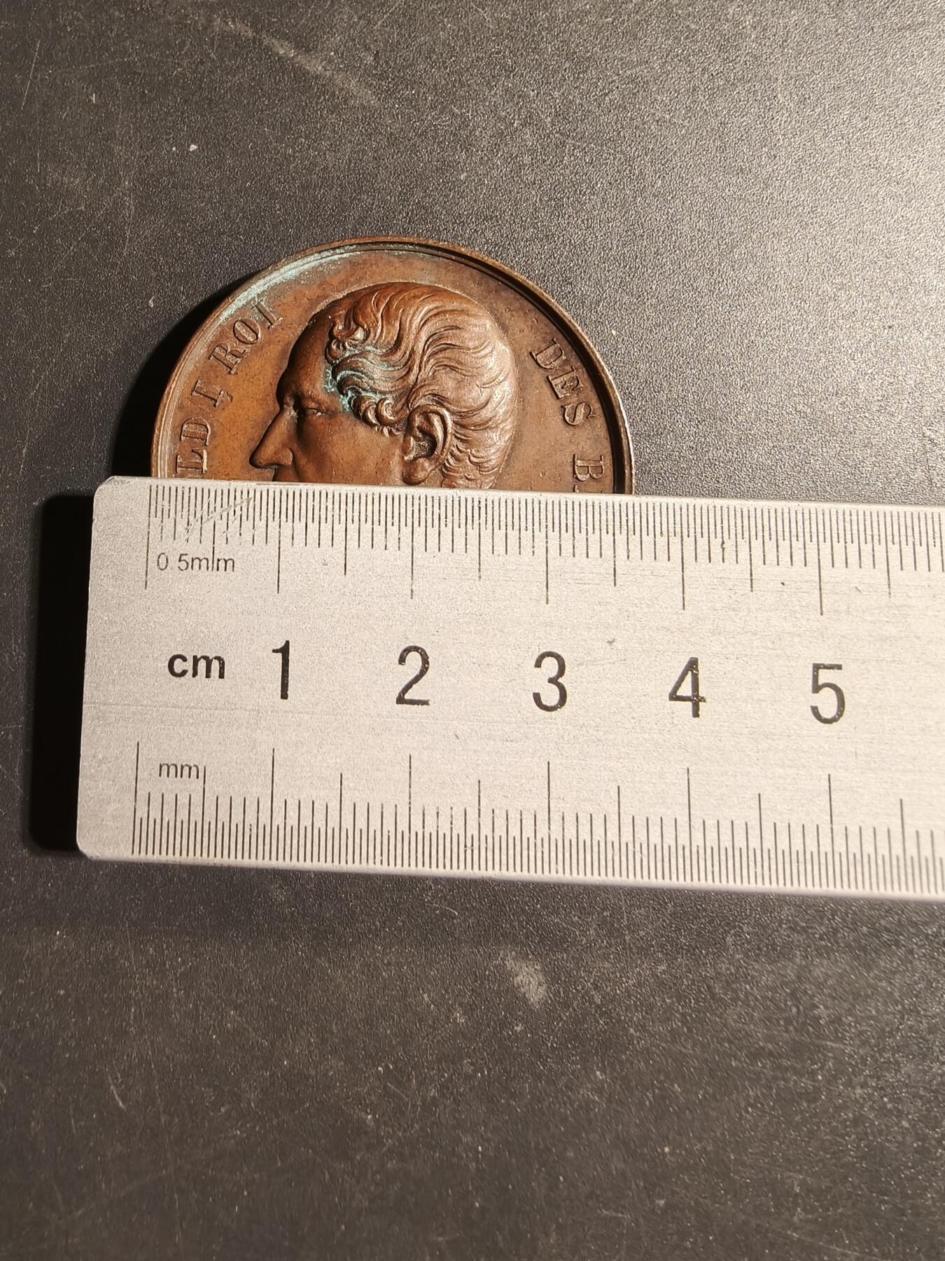 老王徽章第169期 1860年比利时列日省射击协会大铜章    正面为比利时国王利奥波德一世    直径37mm.    重量26.3g 