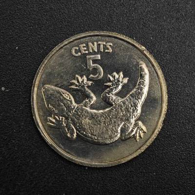 【淘币小摊】实时拍第八百二十六拍   散币场   满百包邮可预留二周 每周一统一发货   - 基里巴斯1979年蝾螈5分镍币