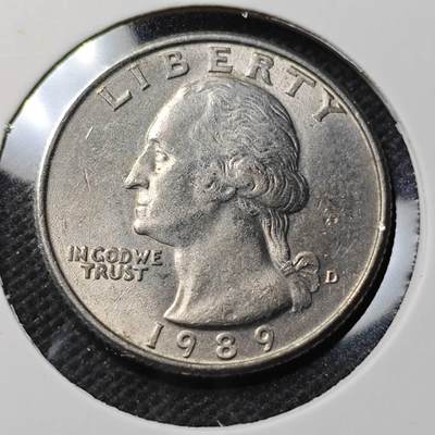 KK钱币收藏小铺 第379期  2月预留时间 周末发货 -  1989美国25分