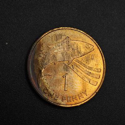 【淘币小摊】实时拍第八百二十六拍   散币场   满百包邮可预留二周 每周一统一发货   - 圣赫勒拿1984年金枪鱼1便士铜币