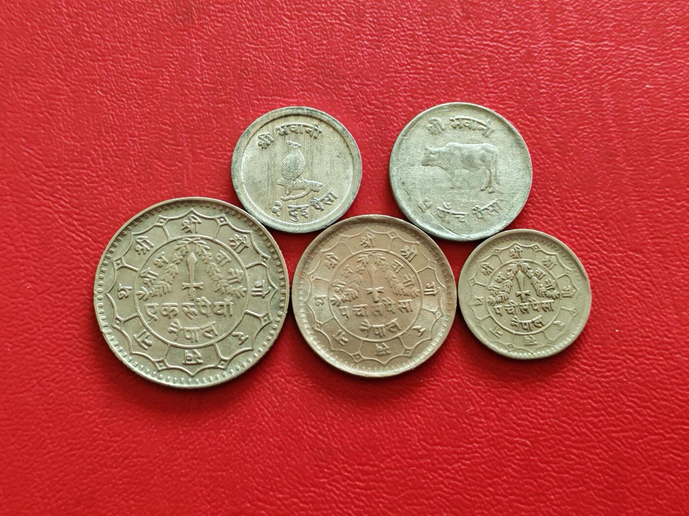 【云涧收藏】第八十三场 尼泊尔早期铜镍版5枚