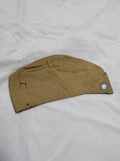 【第叁場】近代勋奖章徽章服饰杂项专场 - 民国46式陆军船形帽 头围约：53cm