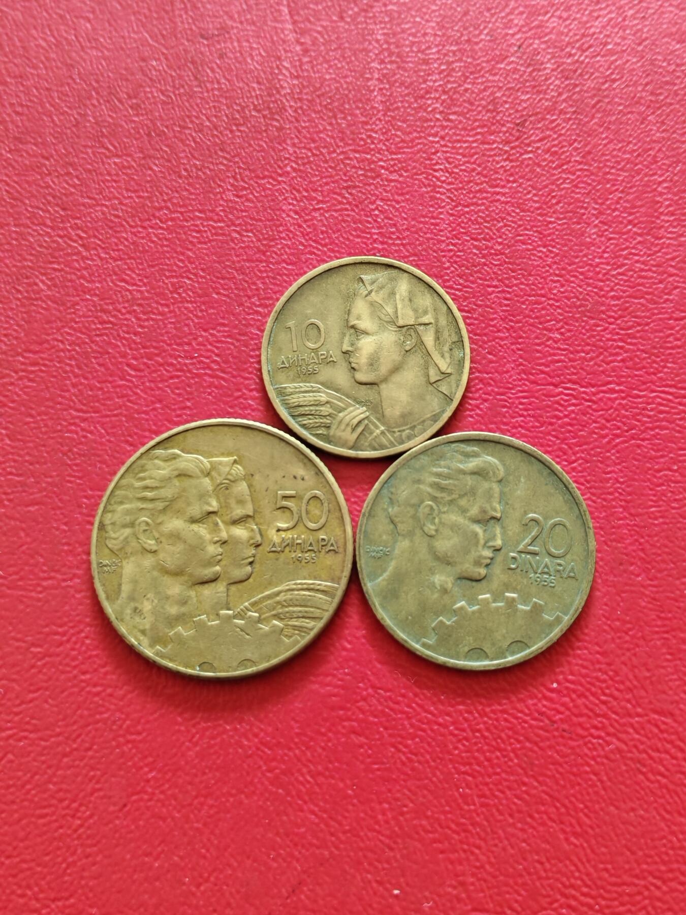 【云涧收藏】第八十三场 南斯拉夫1955年3枚套