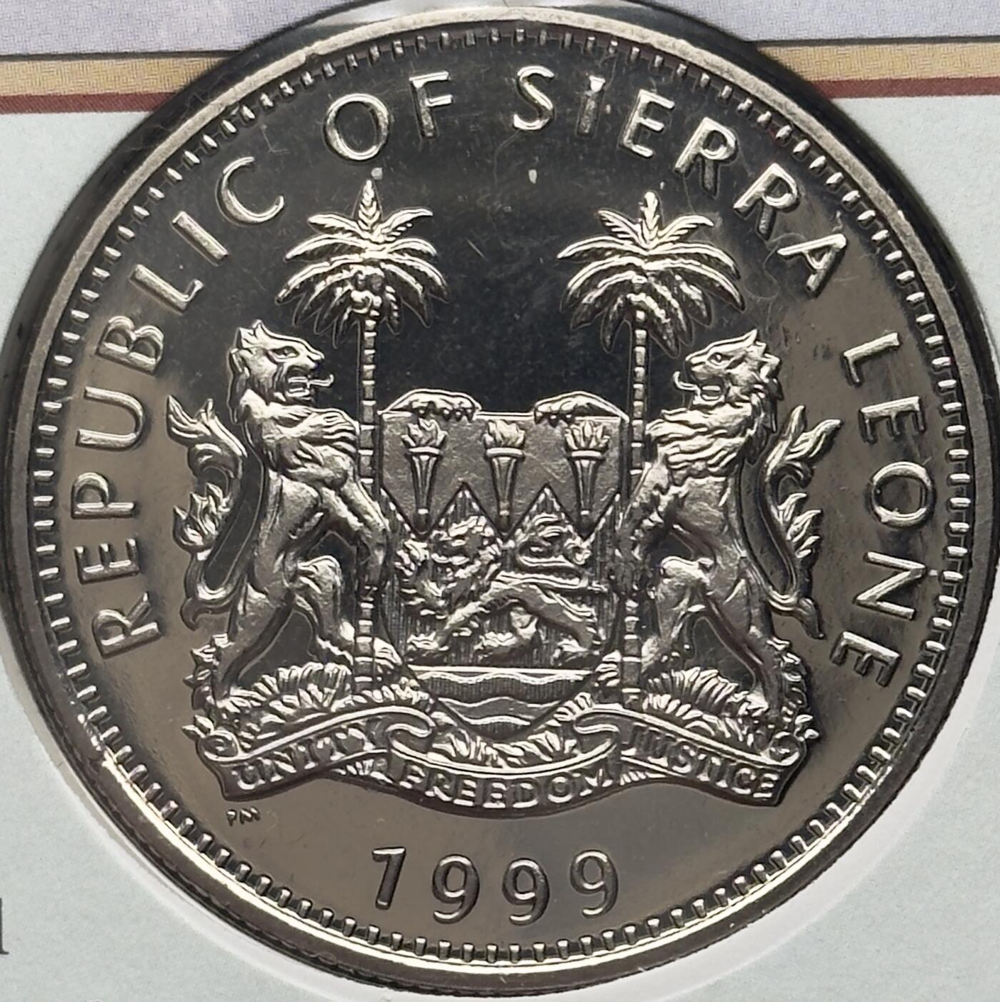 ＜小葵钱铺＞第67期·克朗币·银币场·满200包邮，不寄存·12月15日发货 〈邮币封〉塞拉利昂1999年查尔斯·达尔文1元克朗型纪念币