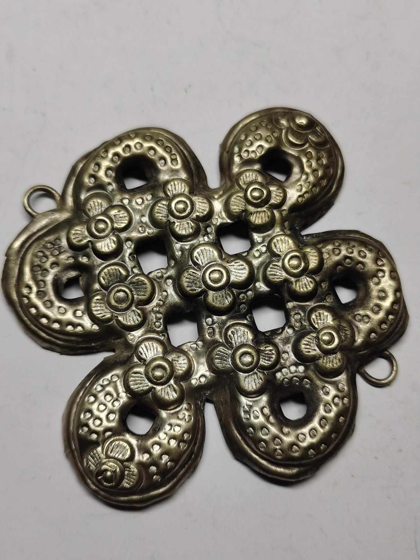 杂件专场88期 清末民国老银梅花同心结