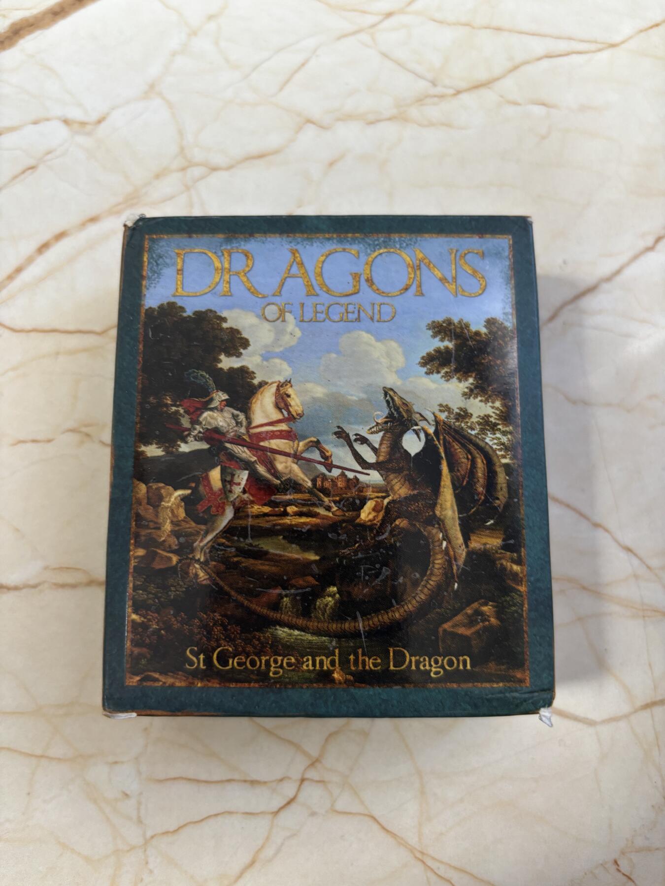 第185期拍卖 图瓦卢2012年龙的传说系列3圣乔治屠龙1盎司彩银币，999银，发行5000枚