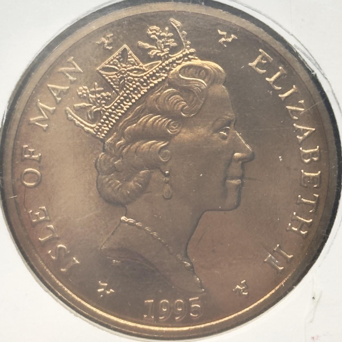 ＜小葵钱铺＞第67期·克朗币·银币场·满200包邮，不寄存·12月15日发货 〈邮币封〉马恩岛1995年二战结束50周年5克朗型Virenium纪念币