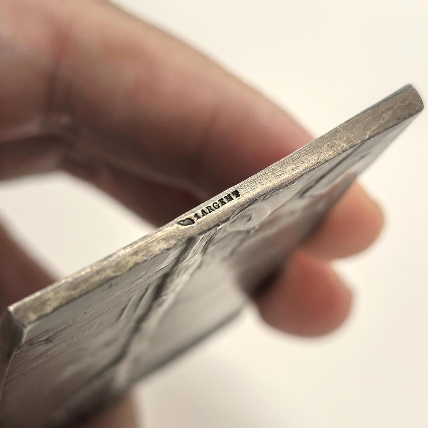 博洋堂世界钱币拍卖第151期（全场包邮） 法国经典银章，挽歌，画面唯美，背面雕刻松树下的古罗马遗址，64mm*45mm，81克，边铭1ARGENT