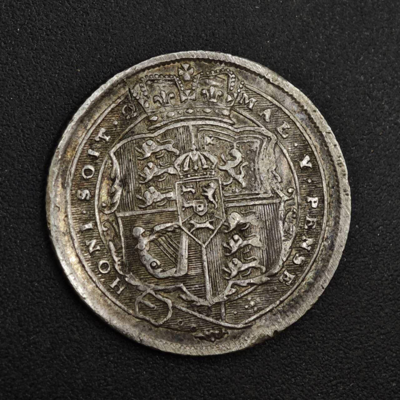 【淘币小摊】实时拍第八百二十六拍   散币场   满百包邮可预留二周 每周一统一发货   英国1816年乔治三世6便士银币