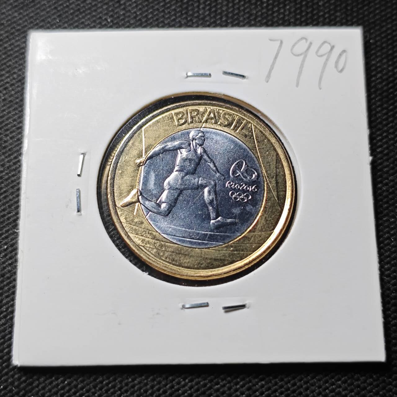 KK钱币收藏小铺 第379期  2月预留时间 周末发货  巴西1瑞尔双色币纪念币