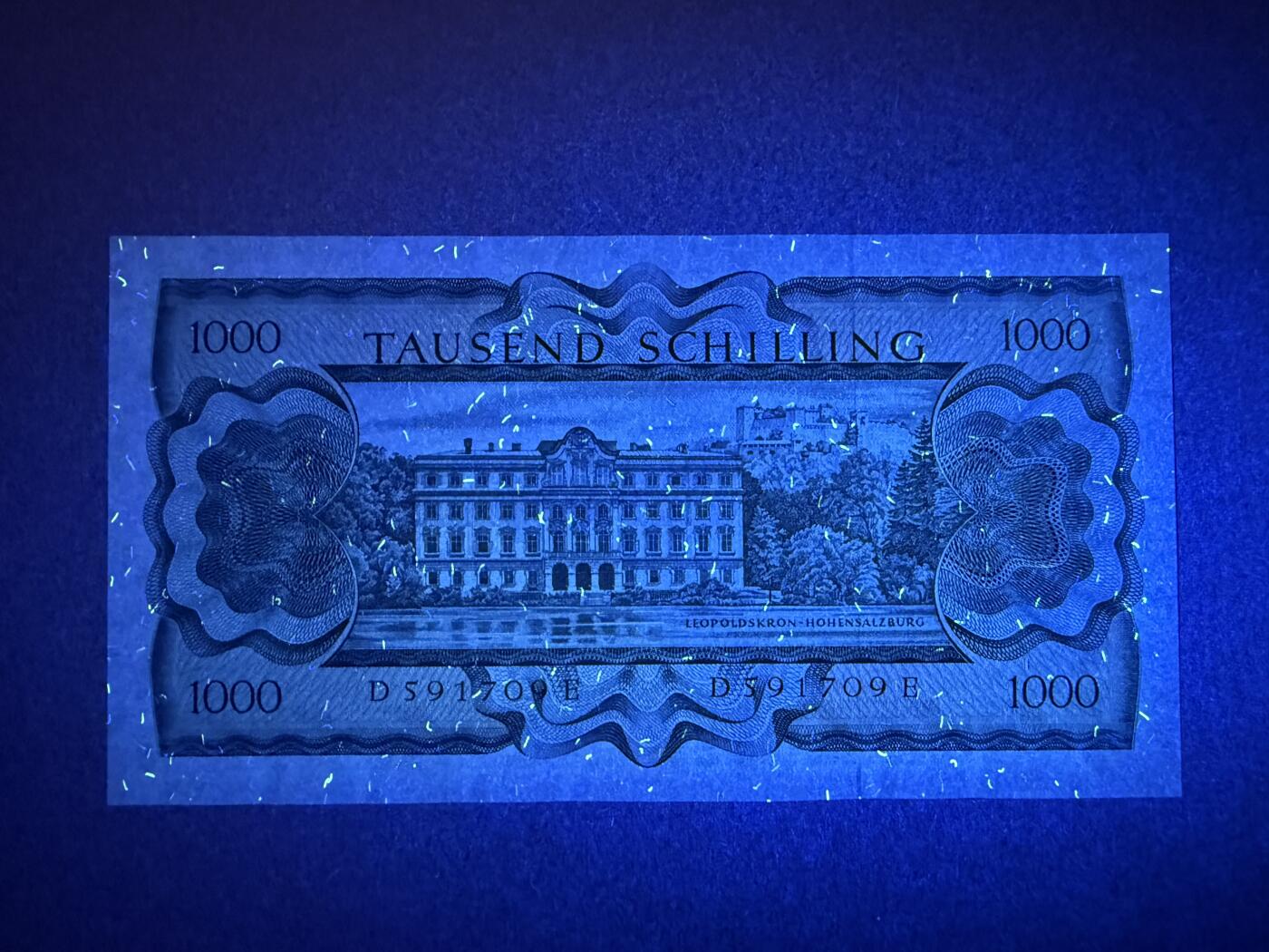 《艾美收藏》第224期-12.14周日外币超白金场 奥地利1000先令 UNC 1966年 奥地利女作家苏特纳 原票好品 无4