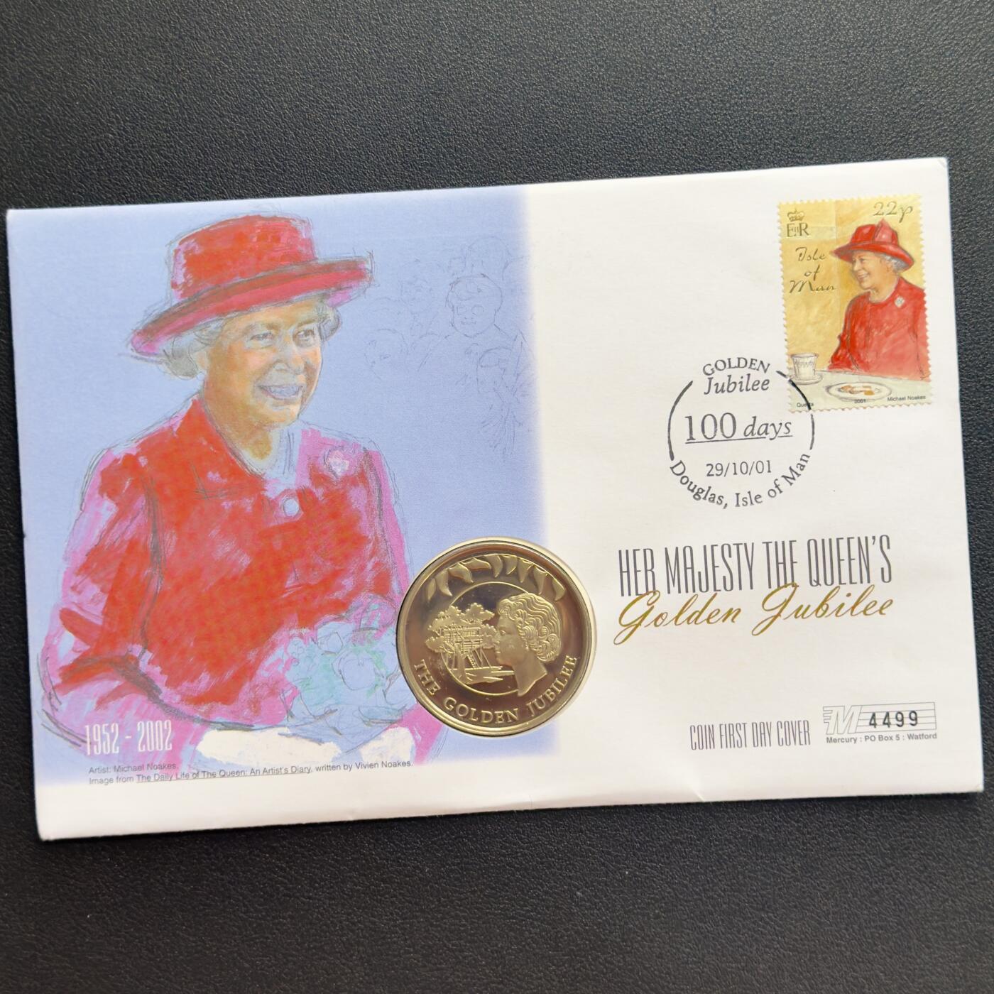 ＜小葵钱铺＞第67期·克朗币·银币场·满200包邮，不寄存·12月15日发货 〈邮币封〉福克兰群岛2002年女王金禧纪念·树屋50便士克朗型纪念币