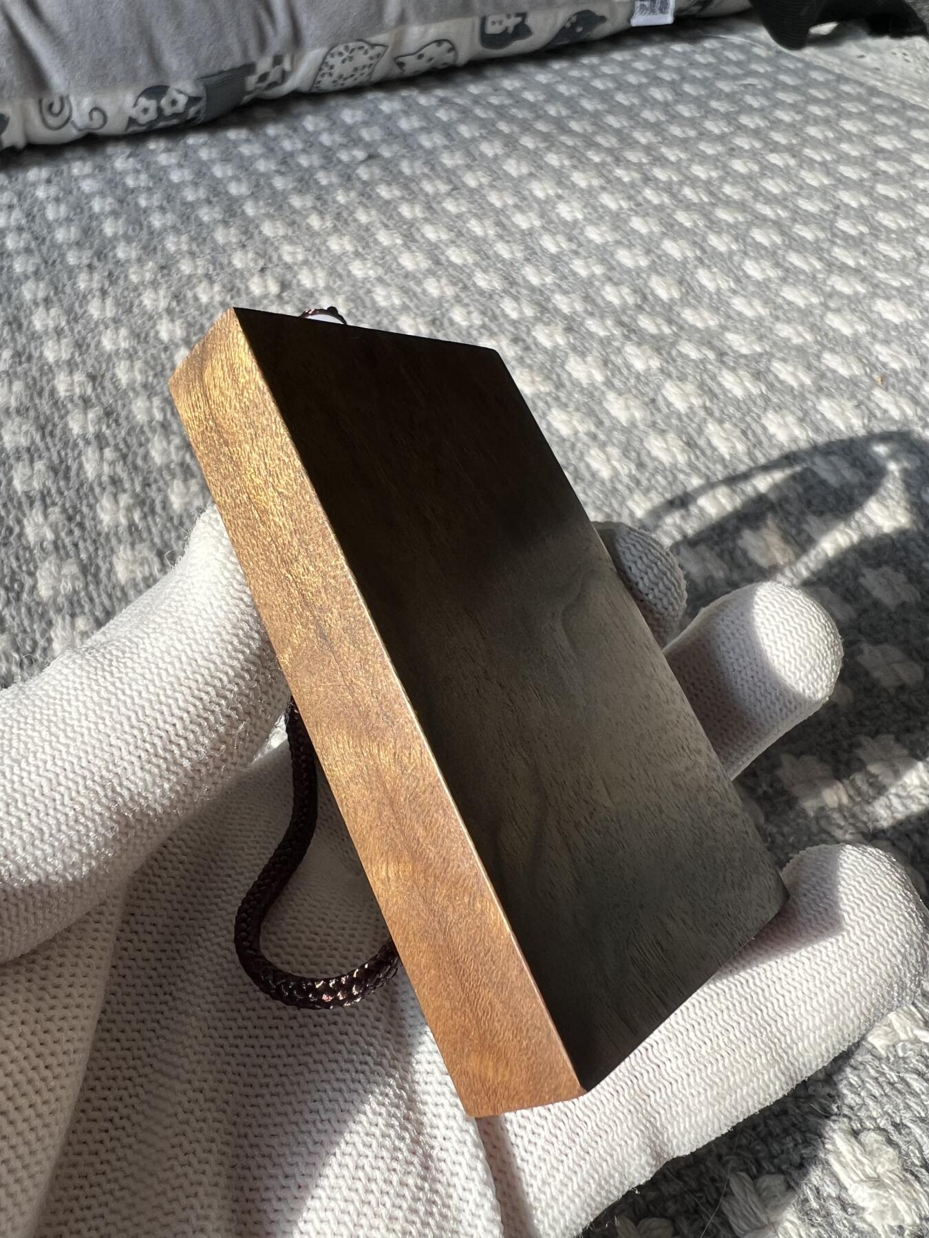 零元拍：NO.7 金丝楠牌子，香喷喷的小金砖，金光闪闪，73.5/45.5.5/13MM