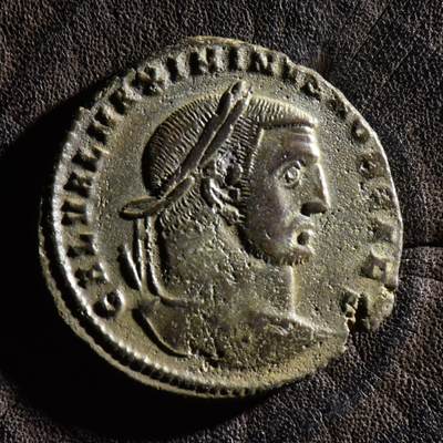 【良泉】【元旦直播场】1月1日晚19.30点开拍！208组西方古代钱币、日本朝鲜花钱 - 【极美品】公元309-313年【古罗马】马克西米努斯二世（代亚）富力大铜币“ GENIO POPVLI ROMANI”（致罗马人民的守护神）尼科墨底亚造币厂，大铜币，9.26克