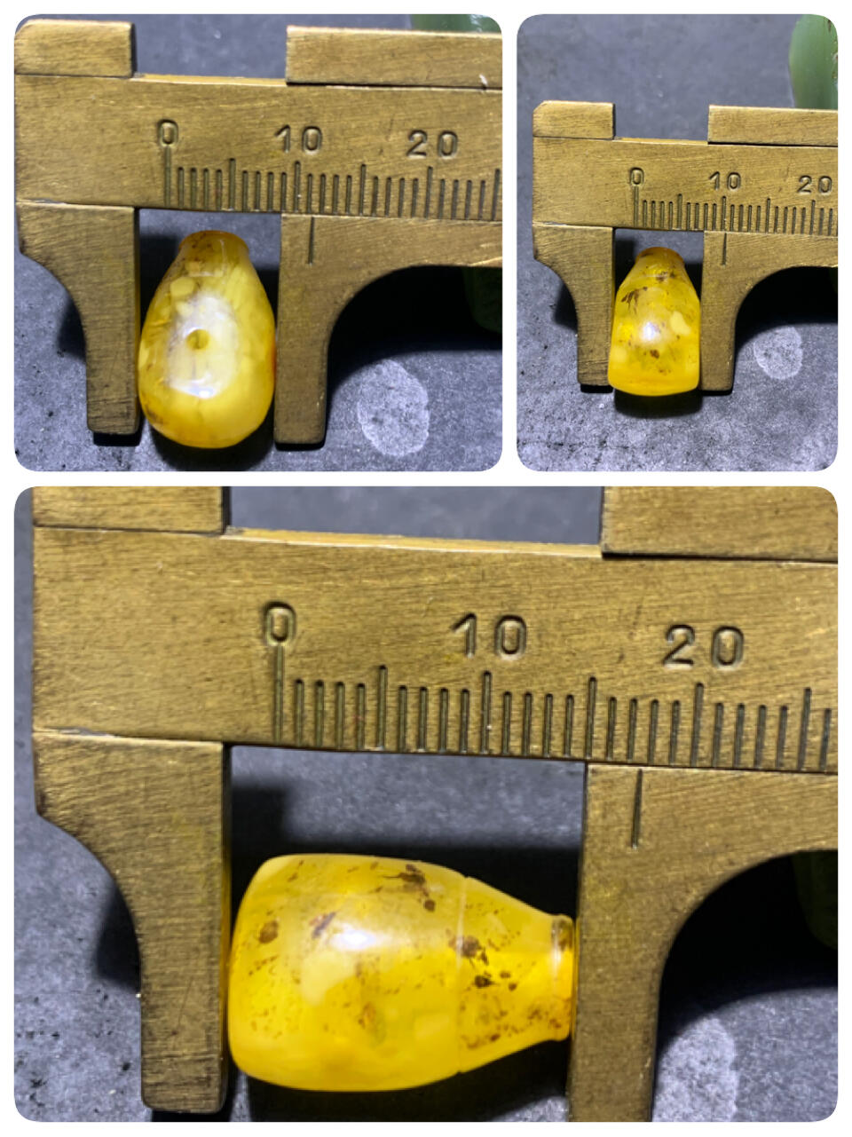 天然乌克兰蜜蜡一体佛头三通一个！