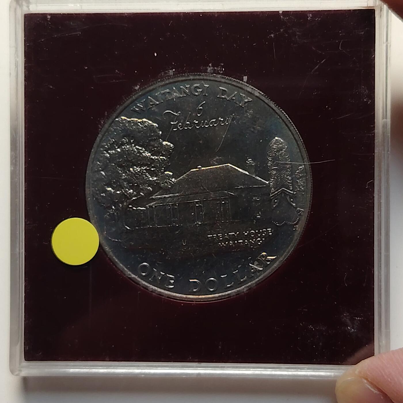 布加迪🐬～世界钱币(上海)🌾第 264 期 /  各国套币和散币 新西兰🇳🇿 1977年 1元 怀堂伊协议百年纪念币