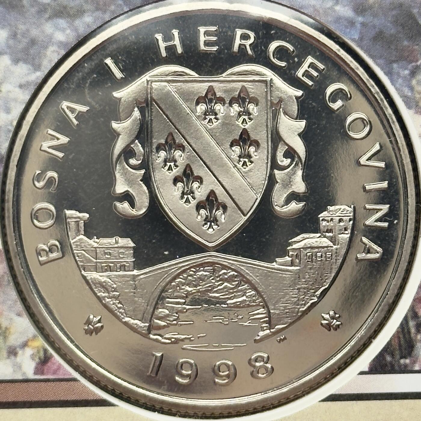 ＜小葵钱铺＞第67期·克朗币·银币场·满200包邮，不寄存·12月15日发货 〈邮币封〉波黑1998年戴安娜王妃5马拉卡克朗型纪念币