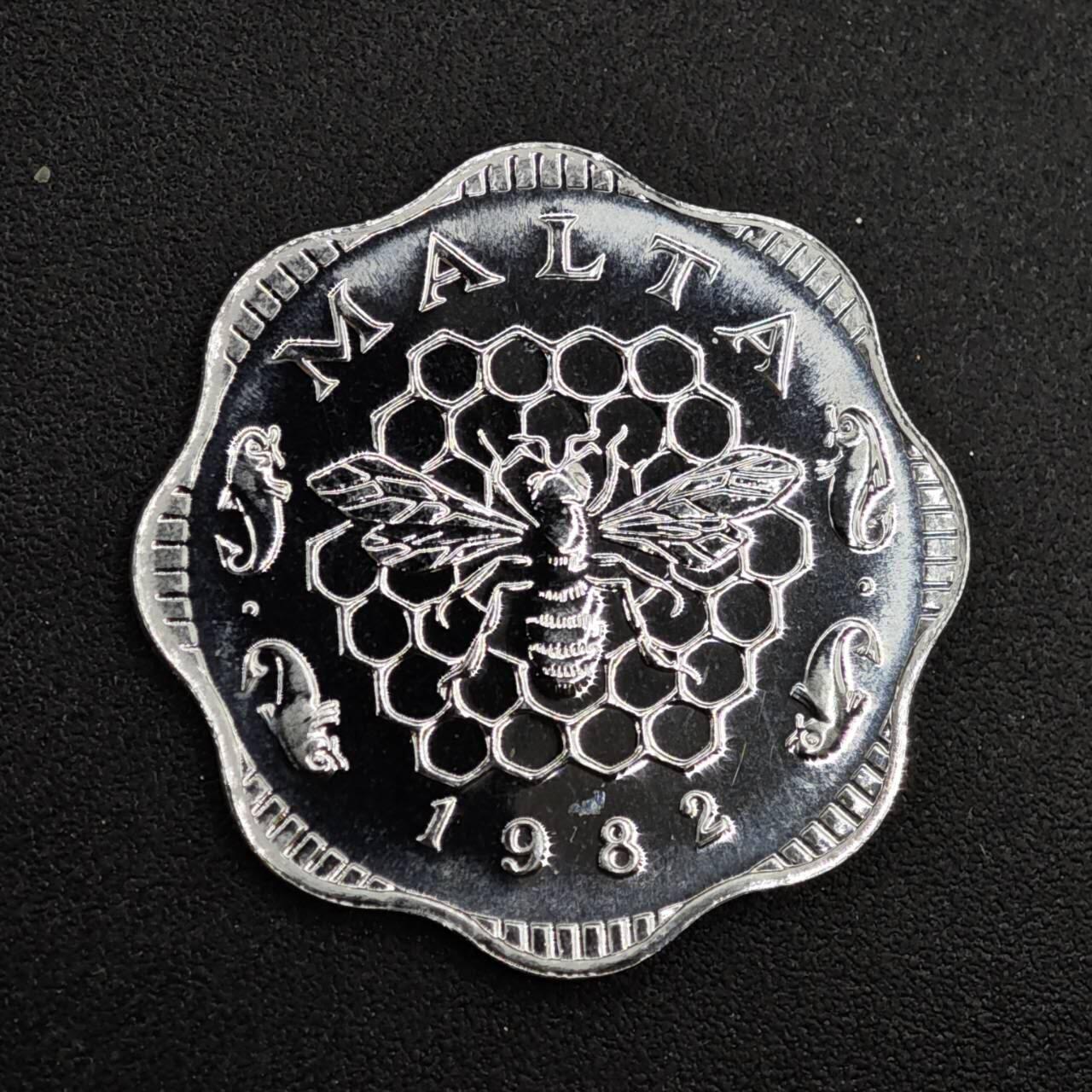 【淘币小摊】实时拍第八百二十六拍   散币场   满百包邮可预留二周 每周一统一发货   马耳他1982年十进制10周年3米尔精制铝币