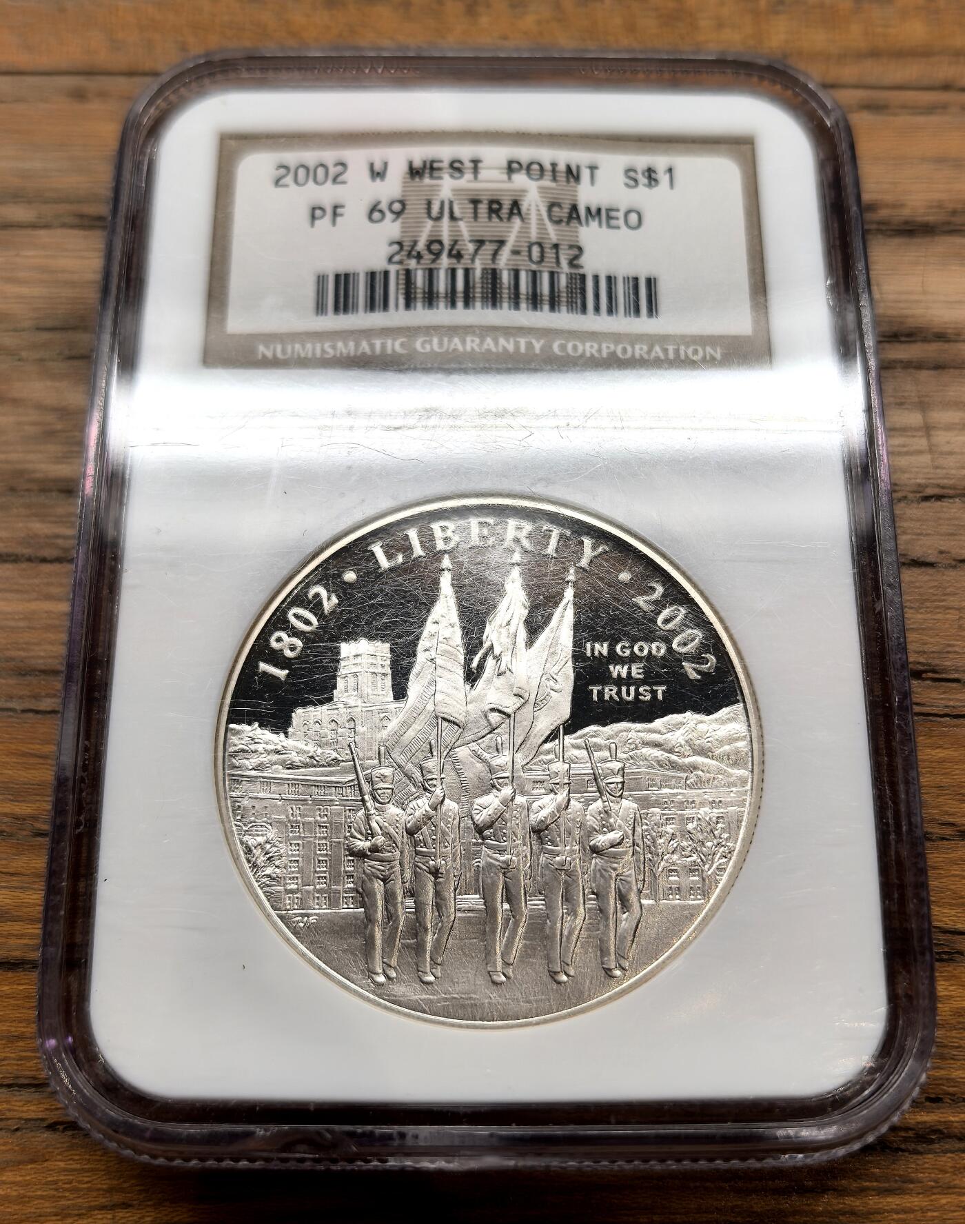 凡希社世界钱币微拍月度大拍（2025/12） 2002美国西点军校纪念Dol大银精铸NGC-PF69UC