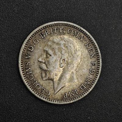 【淘币小摊】实时拍第八百二十六拍   散币场   满百包邮可预留二周 每周一统一发货   - 英国1932年乔治五世3便士银币