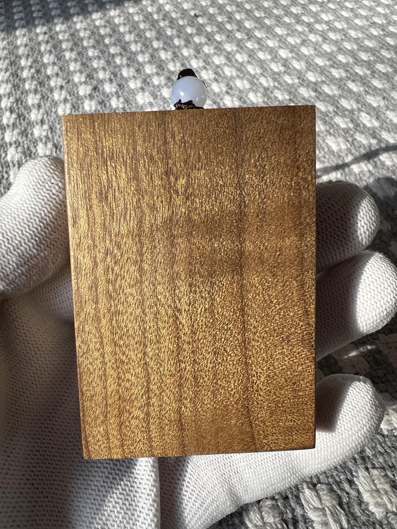 零元拍：NO.2 金丝楠牌子，香喷喷的小金砖，金光闪闪，70/48.5/14MM