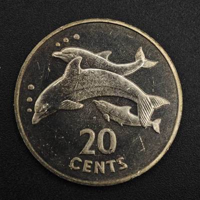 【淘币小摊】实时拍第八百二十六拍   散币场   满百包邮可预留二周 每周一统一发货   - 基里巴斯1979年海豚20分镍币