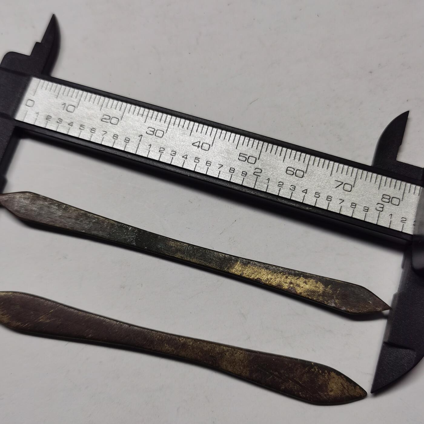 杂件专场88期 清末民国时期铜鎏金发簪2支