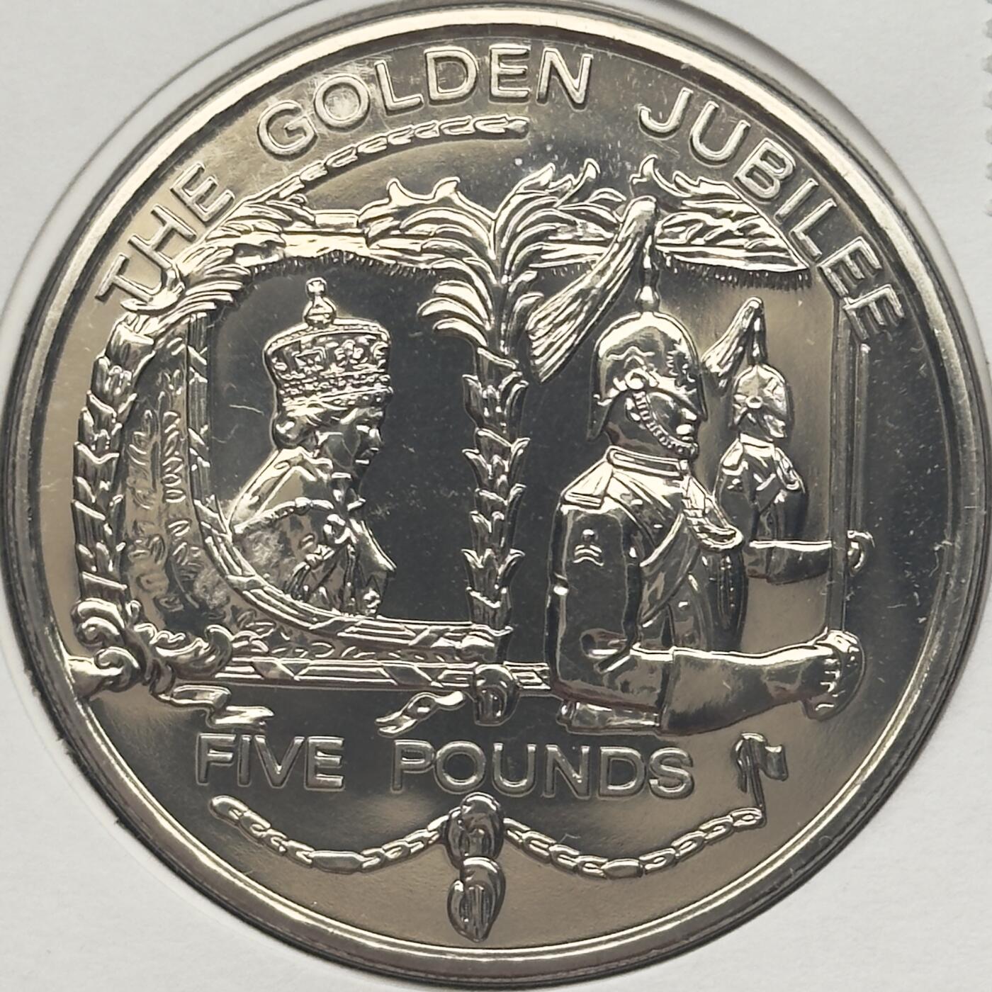 ＜小葵钱铺＞第67期·克朗币·银币场·满200包邮，不寄存·12月15日发货 〈邮币封〉根西岛2002年女王金禧纪念·皇家马车5镑克朗型纪念币