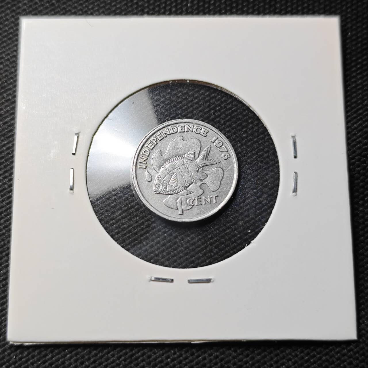 KK钱币收藏小铺 第379期  2月预留时间 周末发货  1976塞舌尔1分