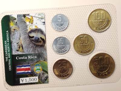 布加迪🐬～世界钱币(上海)🌾第 264 期 /  各国套币和散币 - 哥斯达黎加🇨🇷 2003～2007年 6枚卡装币