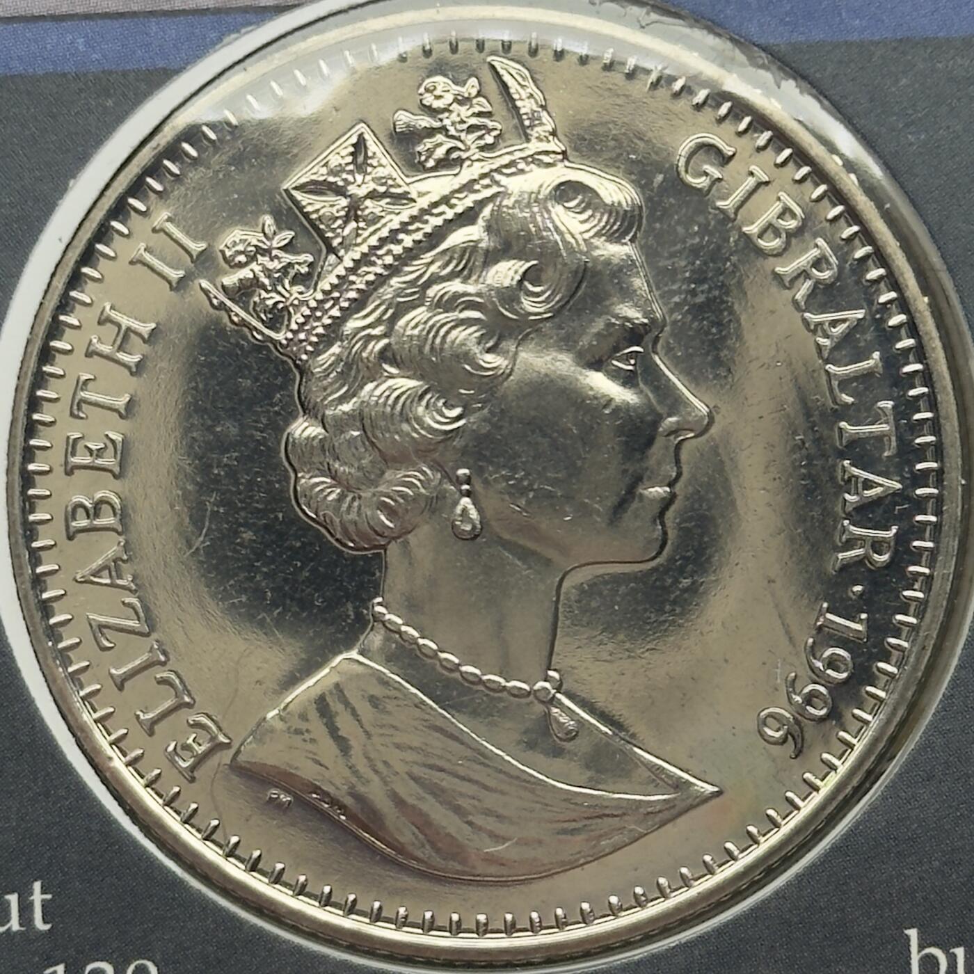 ＜小葵钱铺＞第67期·克朗币·银币场·满200包邮，不寄存·12月15日发货 〈邮币封〉直布罗陀1996年保护地球·鸬鹚1克朗纪念币