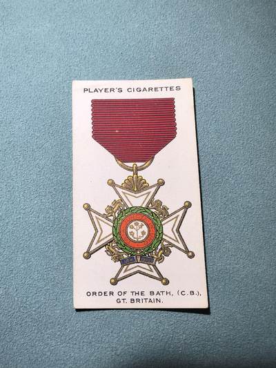 盛世勋华——号角文化勋章邮票专场拍卖第293期 - 英国1930年代发行 勋章专题系列宣传卡 同伴级巴斯勋章