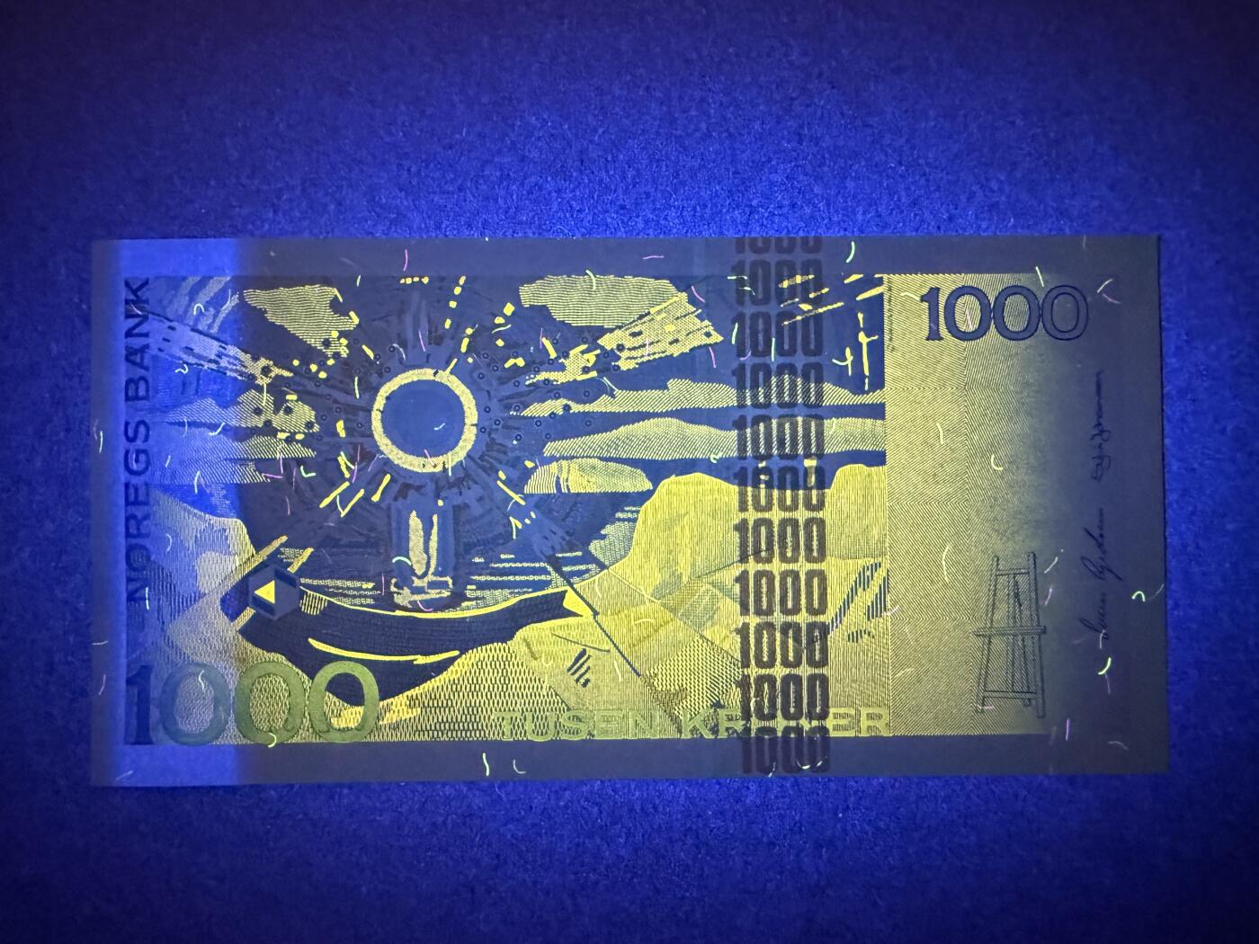 《艾美收藏》第224期-12.14周日外币超白金场 挪威1000克朗 UNC 2001年a版 挪威表现主义画家爱德华·蒙克