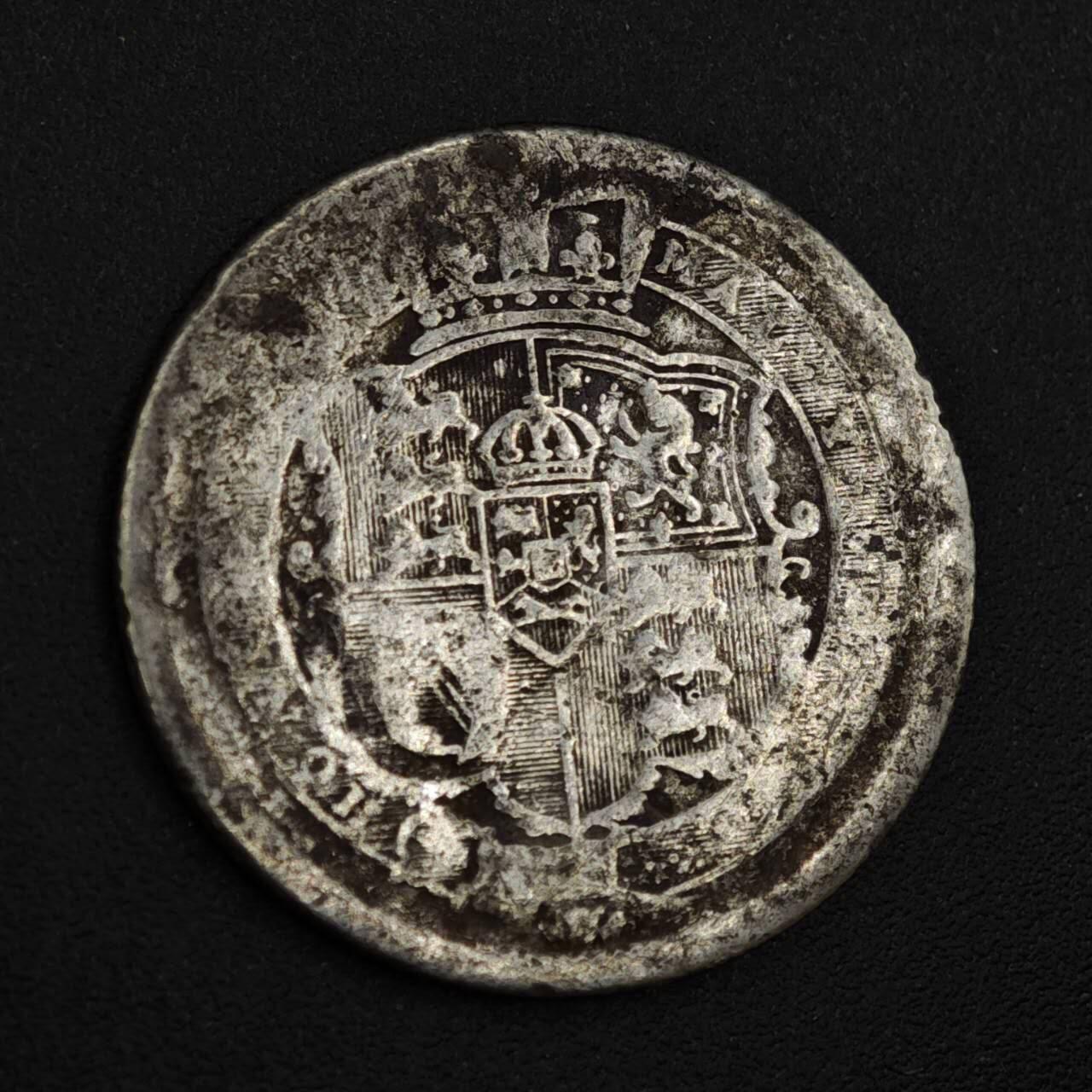 【淘币小摊】实时拍第八百二十六拍   散币场   满百包邮可预留二周 每周一统一发货   英国1816年乔治三世1先令银币