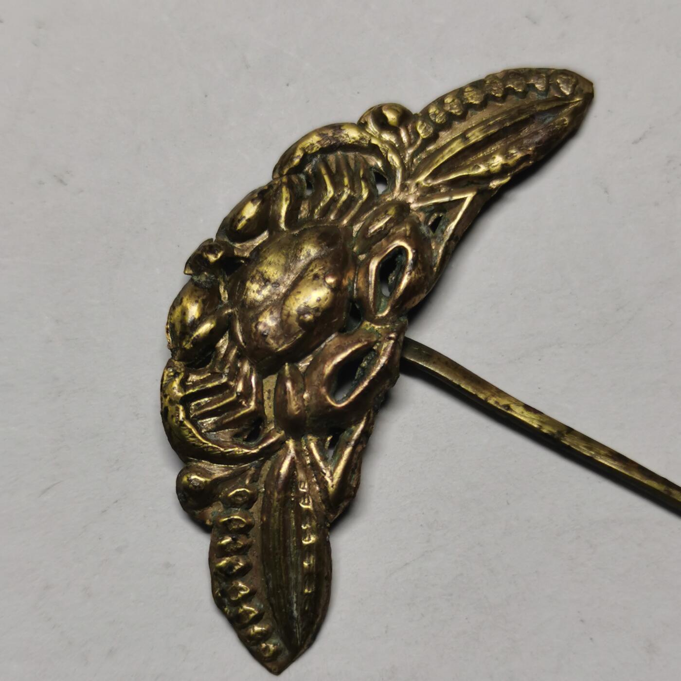 杂件专场88期 清代鎏金小发簪