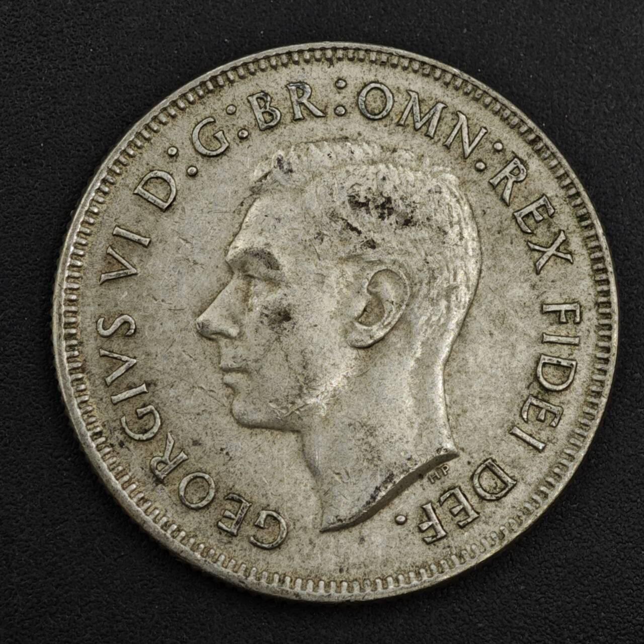 【淘币小摊】实时拍第八百二十六拍   散币场   满百包邮可预留二周 每周一统一发货   澳大利亚1951年乔治六世弗洛林银币