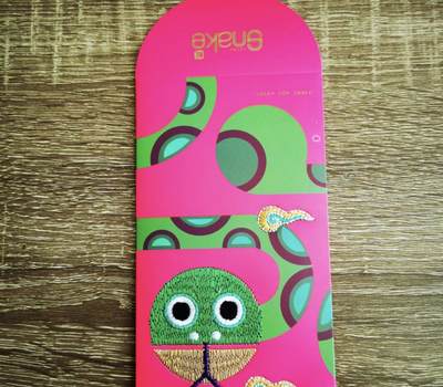 开心收藏拍卖，无佣金 - 2026年新款现货12生肖刺绣红包高档喜庆红包烫金红包 蛇