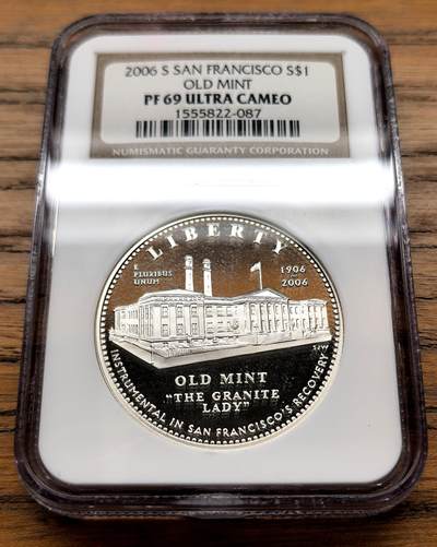 凡希社世界钱币微拍月度大拍（2025/12） - 2006美国旧金山造币厂Dol纪念大银精铸NGC-PF69UC