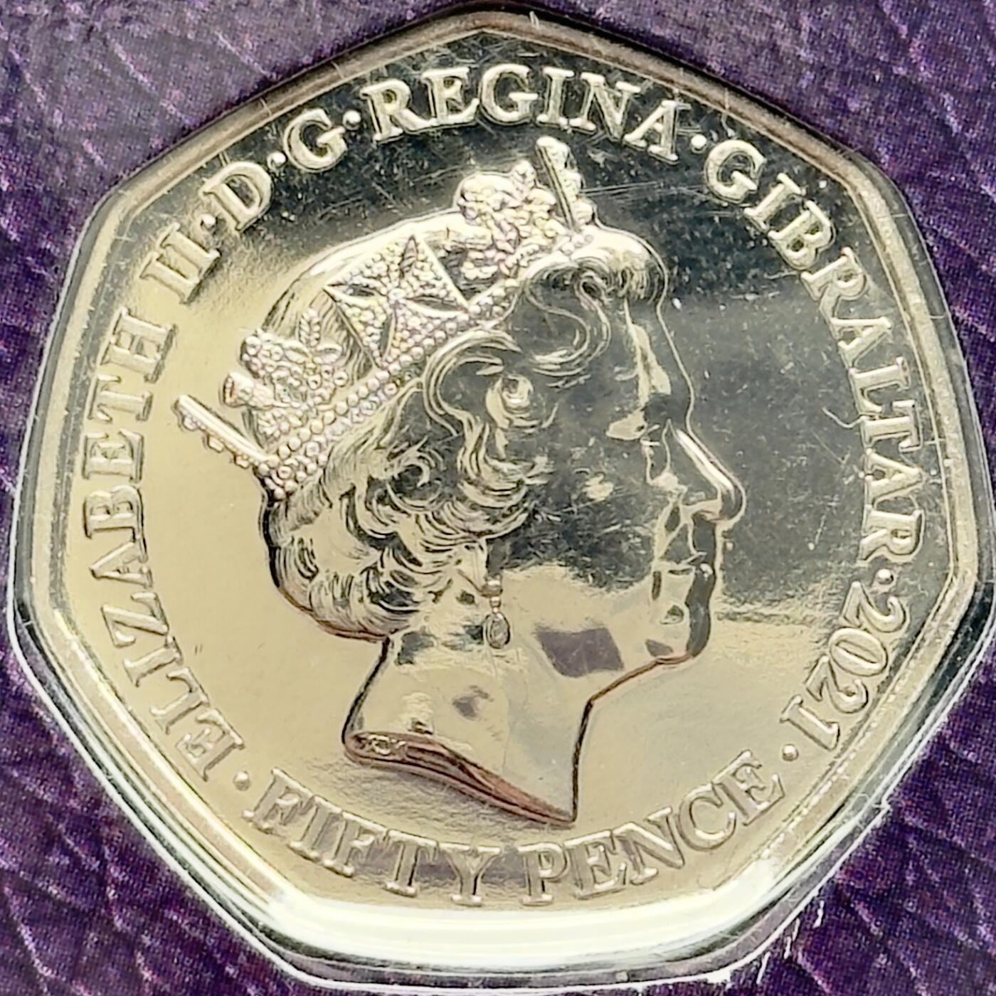 ＜小葵钱铺＞第67期·克朗币·银币场·满200包邮，不寄存·12月15日发货 〈发行量2500〉直布罗陀2021年女王95岁生日卡装50便士金墨纪念币