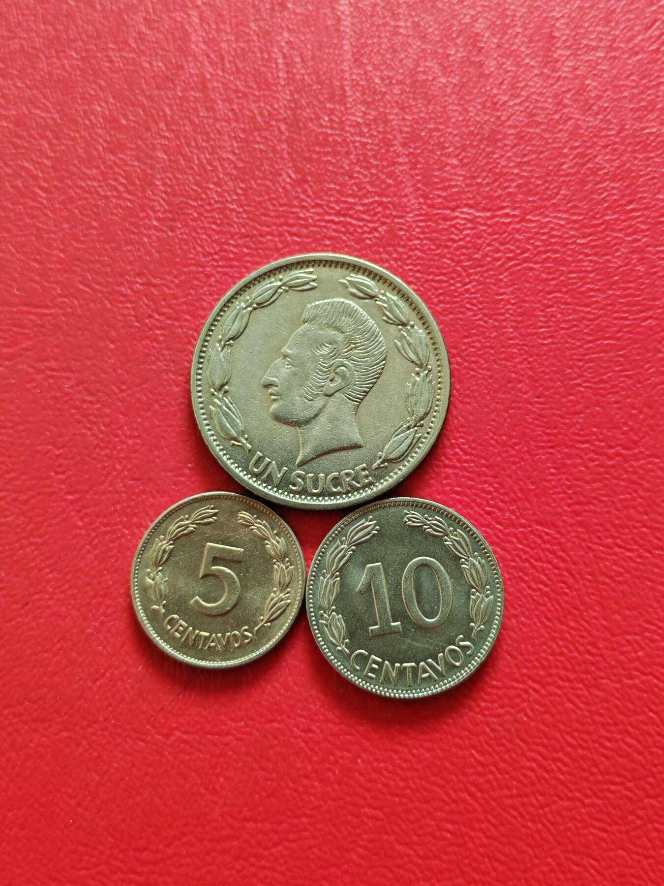 【云涧收藏】第八十三场 厄瓜多尔1946/64年3枚