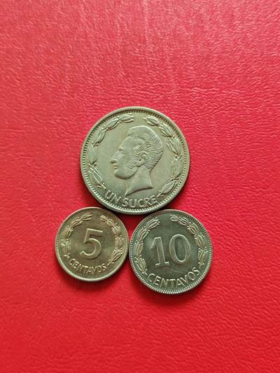 【云涧收藏】第八十三场 - 厄瓜多尔1946/64年3枚