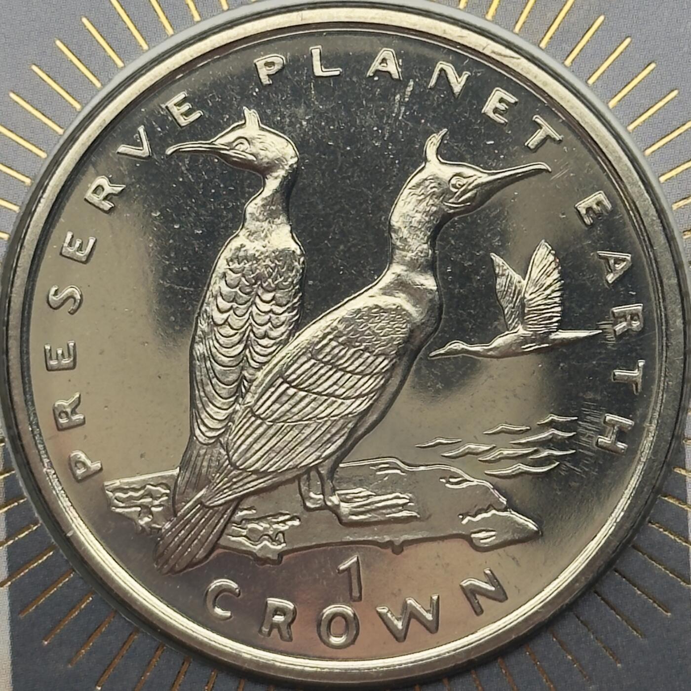 ＜小葵钱铺＞第67期·克朗币·银币场·满200包邮，不寄存·12月15日发货 〈邮币封〉直布罗陀1996年保护地球·鸬鹚1克朗纪念币