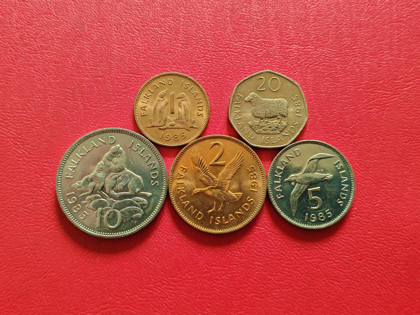 【云涧收藏】第八十三场 福克兰群岛1985年1～20分5枚