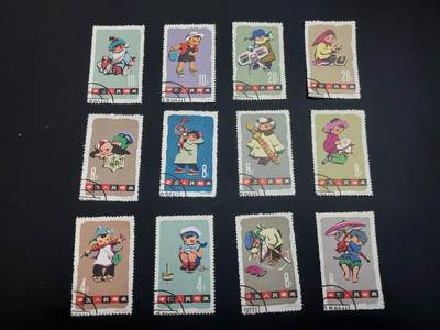 博彦收藏  TM 12月20日 8点 邮票专场 全场包邮 - 儿童盖销一套，个别折印，大部分上品