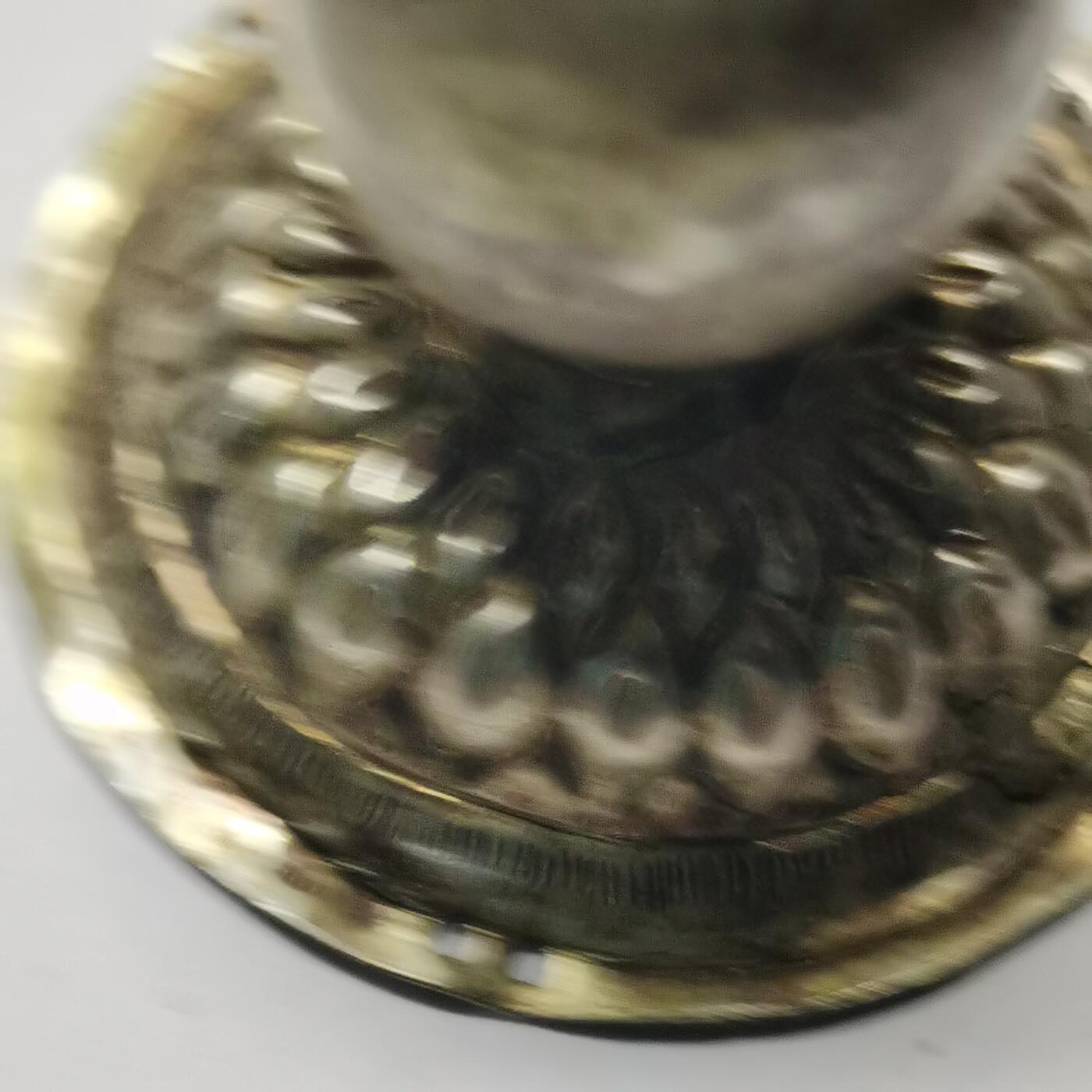 杂件专场88期 清代老银官帽顶，边有点裂