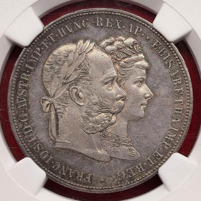 凡希社世界钱币微拍月度大拍（2025/12） - 1879奥地利茜茜公主大婚纪念2FL大银NGC-MS64，包浆瑰丽，五彩浓郁的压箱底品质！（视频参考）