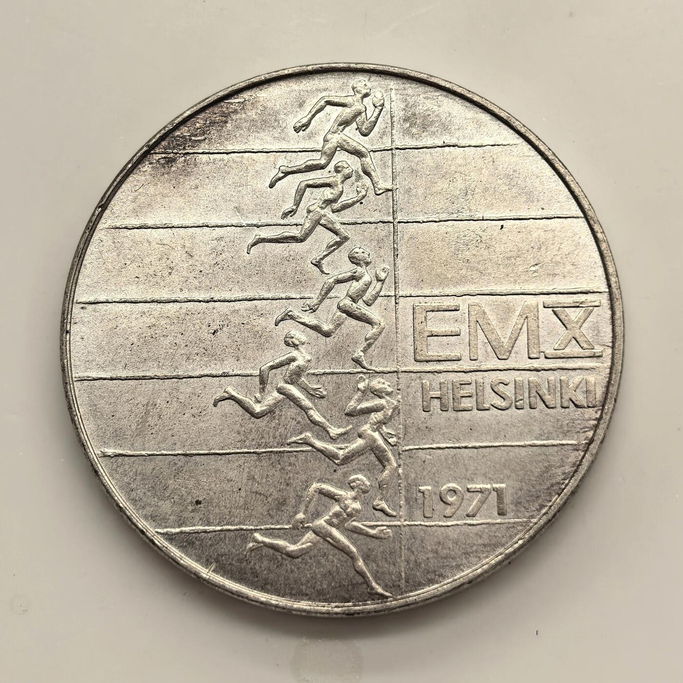 博洋堂世界钱币拍卖第151期（全场包邮） 芬兰赫尔辛基1972年第十届欧洲田径锦标赛10马克纪念银币，带原封证书