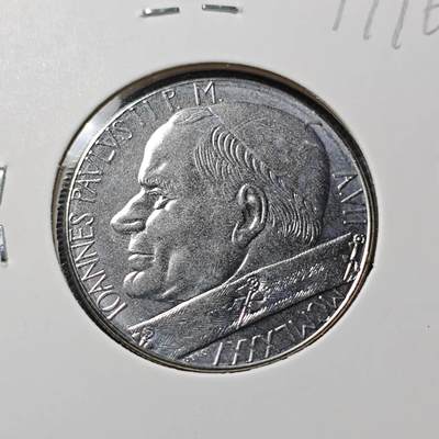 KK钱币收藏小铺 第379期  2月预留时间 周末发货 -  梵蒂冈100里拉