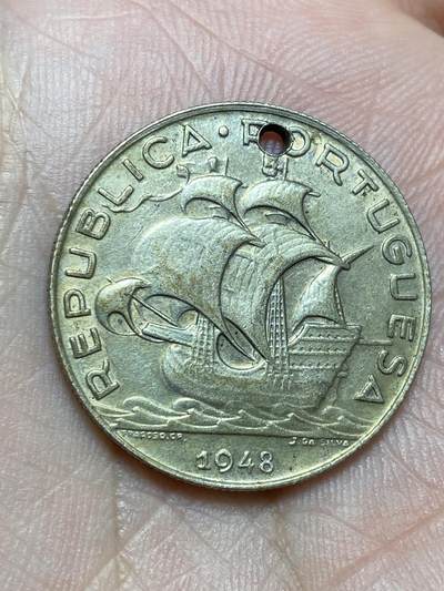 2025年第一百三十六场(总第一百六十二场）外国好品散币场(免佣金) - 打孔好品–葡萄牙🇵🇹1948年5埃斯库多银币(共和国第四套，650银)
